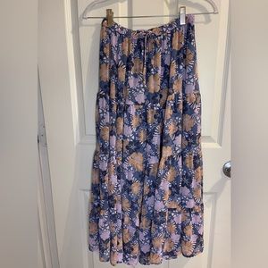 Aerie midi flower skirt